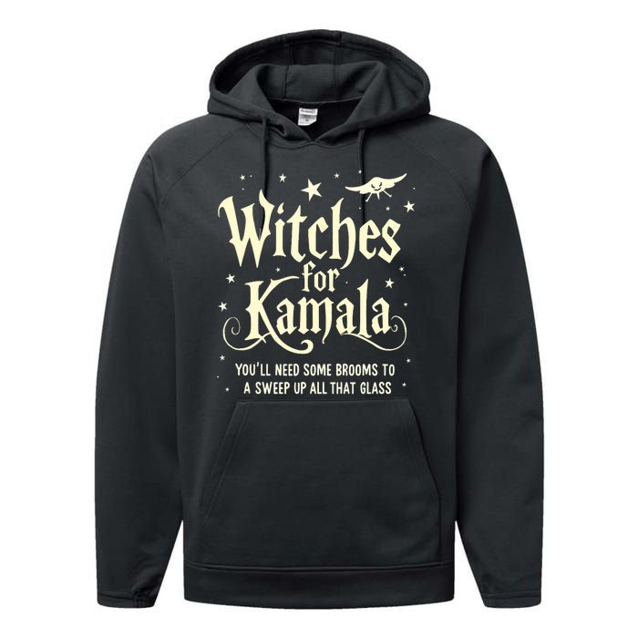 Witches For Kamala Harris Halloween Performance Fleece Hoodie