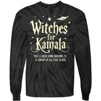 Witches For Kamala Harris Halloween Tie-Dye Long Sleeve Shirt