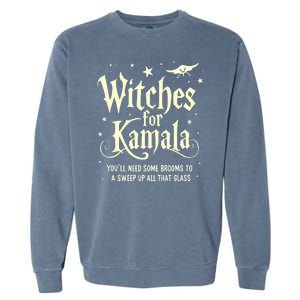 Witches For Kamala Harris Halloween Garment-Dyed Sweatshirt