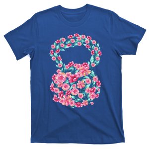 Watercolor Flower Kettlebell Gift Pretty Strong! Funny Gift T-Shirt