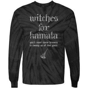 Witches For Kamala Harris Election 2024 Tie-Dye Long Sleeve Shirt