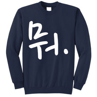 What Funny Korean Hangul Word Writing Tall Sweatshirt