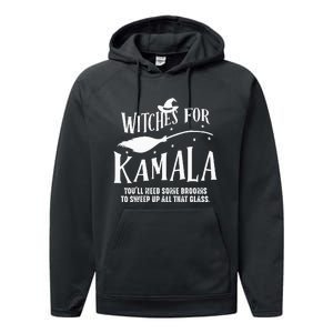 Witches For Kamala Harris 2024 Election Halloween Performance Fleece Hoodie