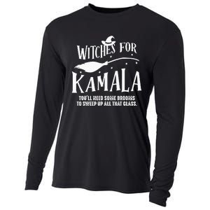 Witches For Kamala Harris 2024 Election Halloween Cooling Performance Long Sleeve Crew