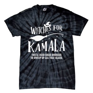 Witches For Kamala Harris 2024 Election Halloween Tie-Dye T-Shirt