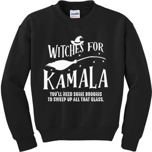 Witches For Kamala Harris 2024 Election Halloween Kids Sweatshirt