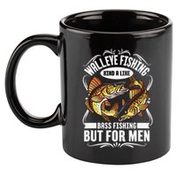 Walleye Fishing Kind A Like Bass Fishing But For 11oz C Handle Ceramic Mug