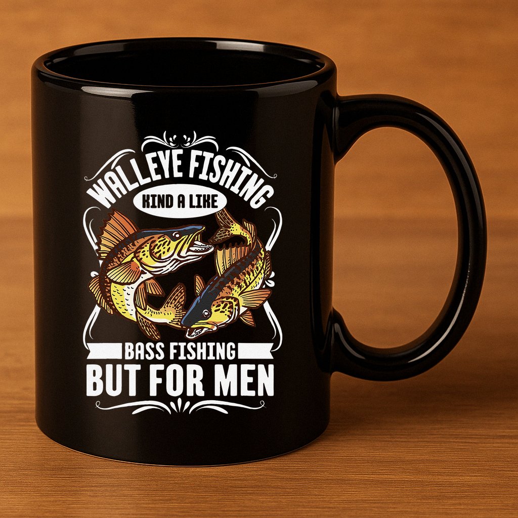 Walleye Fishing Kind A Like Bass Fishing But For 11oz C Handle Ceramic Mug