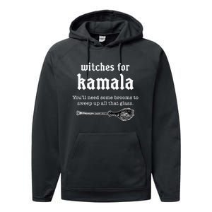 Witches For Kamala Kamala Halloween Witch Feminist Performance Fleece Hoodie