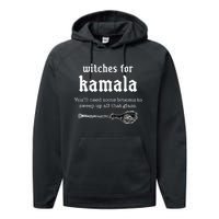 Witches For Kamala Kamala Halloween Witch Feminist Performance Fleece Hoodie