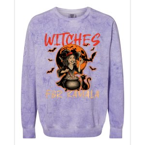 Witches For Kamala Halloween Harris 2024 Colorblast Crewneck Sweatshirt