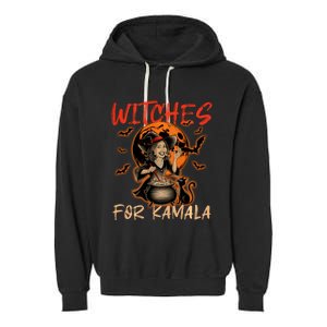 Witches For Kamala Halloween Harris 2024 Garment-Dyed Fleece Hoodie