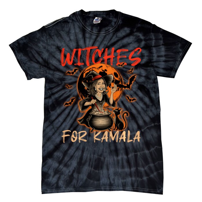 Witches For Kamala Halloween Harris 2024 Tie-Dye T-Shirt