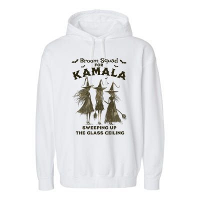 Witches For Kamala Halloween Witch Garment-Dyed Fleece Hoodie