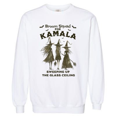 Witches For Kamala Halloween Witch Garment-Dyed Sweatshirt