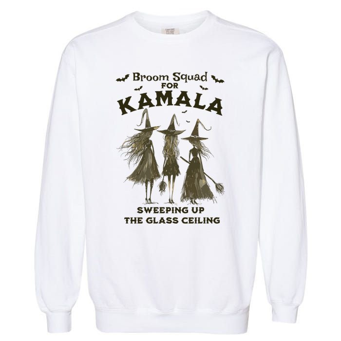 Witches For Kamala Halloween Witch Garment-Dyed Sweatshirt