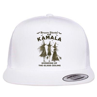 Witches For Kamala Halloween Witch Flat Bill Trucker Hat