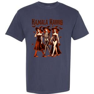 Witches For Kamala Harris Election 2024 Halloween Vote Garment-Dyed Heavyweight T-Shirt