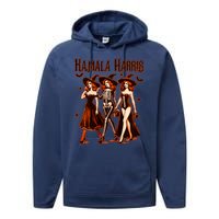 Witches For Kamala Harris Election 2024 Halloween Vote Performance Fleece Hoodie