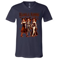 Witches For Kamala Harris Election 2024 Halloween Vote V-Neck T-Shirt