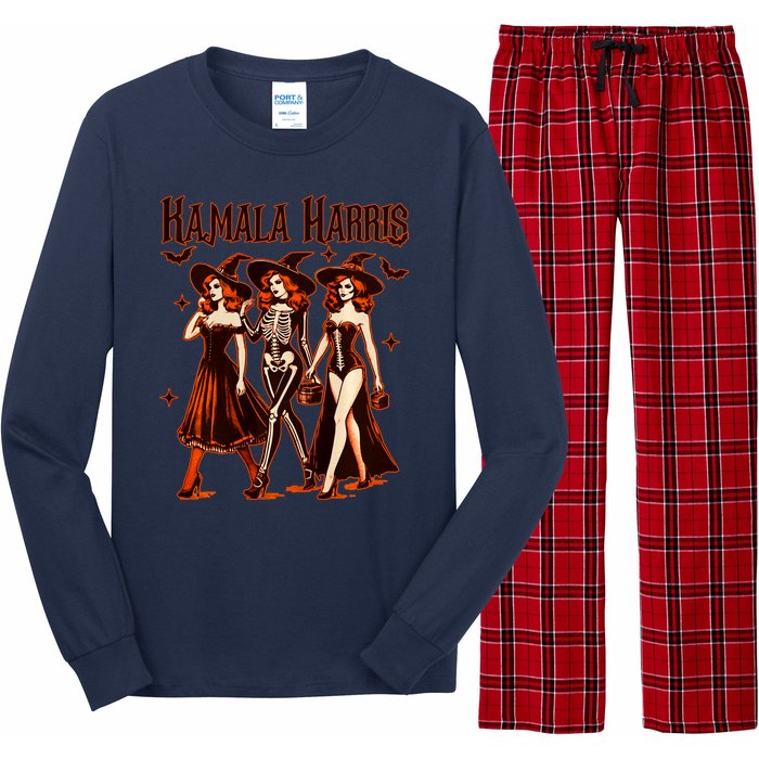 Witches For Kamala Harris Election 2024 Halloween Vote Long Sleeve Pajama Set