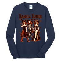 Witches For Kamala Harris Election 2024 Halloween Vote Tall Long Sleeve T-Shirt