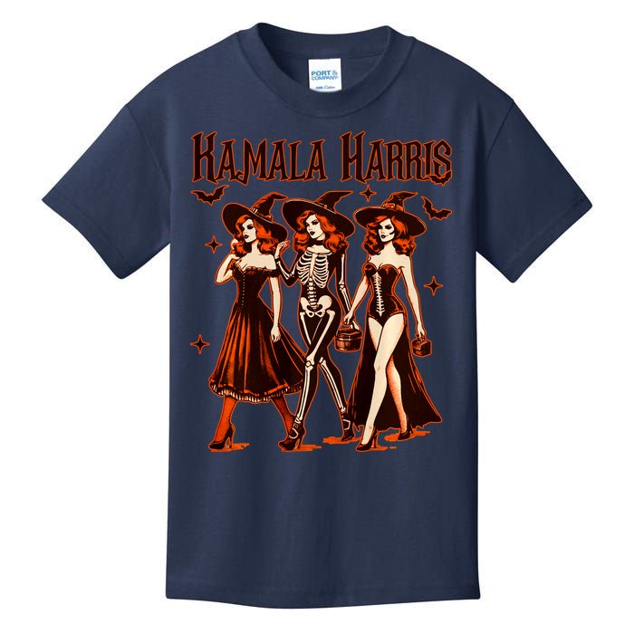 Witches For Kamala Harris Election 2024 Halloween Vote Kids T-Shirt