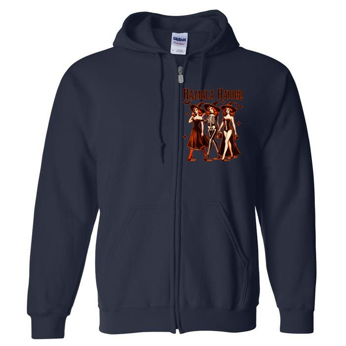 Witches For Kamala Harris Election 2024 Halloween Vote Full Zip Hoodie