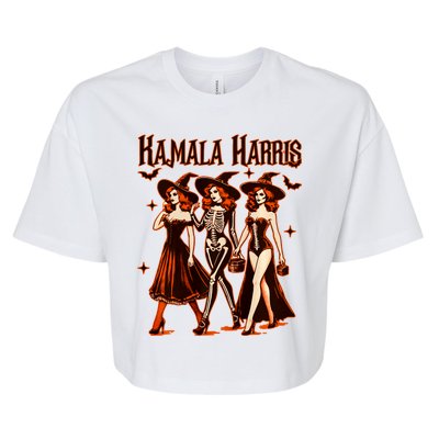 Witches For Kamala Harris Election 2024 Halloween Vote Bella+Canvas Jersey Crop Tee