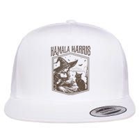 Witches For Kamala Harris Election 2024 Halloween Vote Flat Bill Trucker Hat