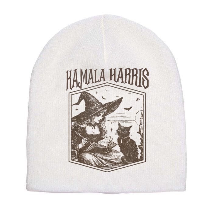 Witches For Kamala Harris Election 2024 Halloween Vote Short Acrylic Beanie