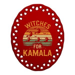 Witches For Kamala Harris Political Election 2024 Ceramic Oval Ornament