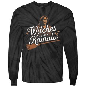 Witches For Kamala Harris Political Election 2024 Tie-Dye Long Sleeve Shirt