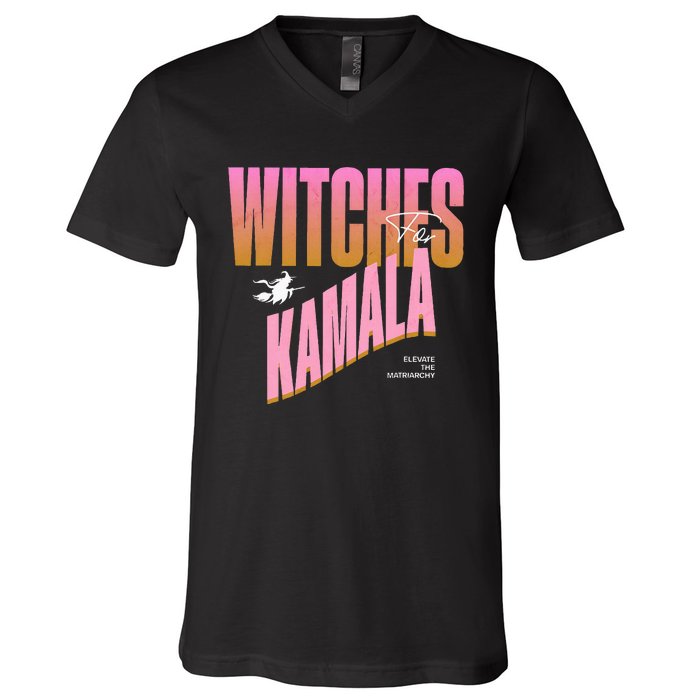 Witches For Kamala Funny Halloween 2024 V-Neck T-Shirt