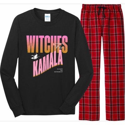 Witches For Kamala Funny Halloween 2024 Long Sleeve Pajama Set