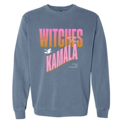 Witches For Kamala Funny Halloween 2024 Garment-Dyed Sweatshirt