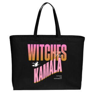 Witches For Kamala Funny Halloween 2024 Cotton Canvas Jumbo Tote