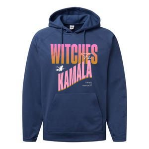 Witches For Kamala Halloween 2024 Performance Fleece Hoodie