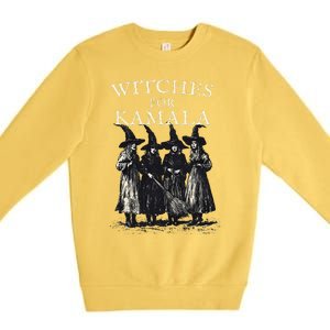 Witches For Kamala Feminist Political Election Halloween Premium Crewneck Sweatshirt