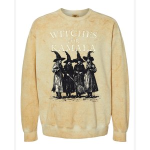 Witches For Kamala Feminist Political Election Halloween Colorblast Crewneck Sweatshirt