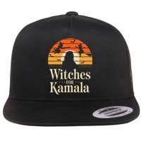 Witches For Kamala Harris Political Election 2024 Flat Bill Trucker Hat