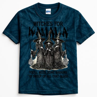 Witches For Kamala YouLl Need Some Brooms To Sweep Up All Kids Tie-Dye T-Shirt