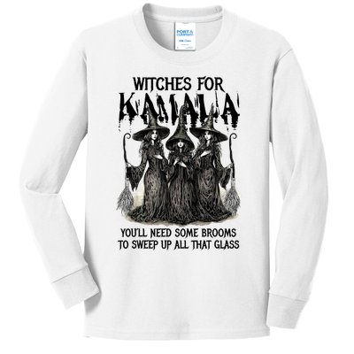 Witches For Kamala YouLl Need Some Brooms To Sweep Up All Kids Long Sleeve Shirt