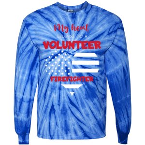 Wife Friend Love Volunteer Firefighter Meaningful Gift Tie-Dye Long Sleeve Shirt