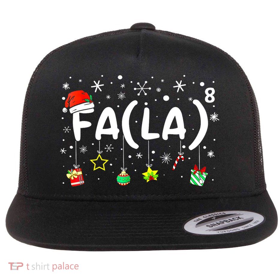 Women Fa (La)8 Funny Christmas Santa Fa La Math Teacher Gift Flatbill Hat