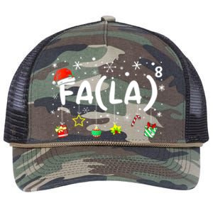 Women Fa (La)8 Funny Christmas Santa Fa La Math Teacher Gift Retro Rope Trucker Hat Cap