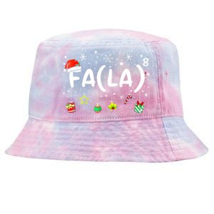 Women Fa (La)8 Funny Christmas Santa Fa La Math Teacher Gift Tie-Dyed Bucket Hat