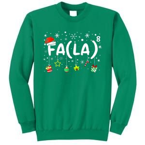 Women Fa (La)8 Funny Christmas Santa Fa La Math Teacher Gift Sweatshirt