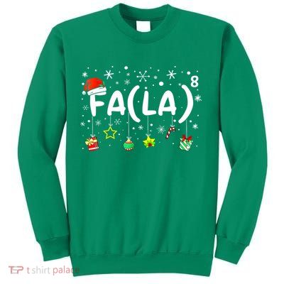 Women Fa (La)8 Funny Christmas Santa Fa La Math Teacher Gift Sweatshirt