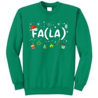 Women Fa (La)8 Funny Christmas Santa Fa La Math Teacher Gift Sweatshirt